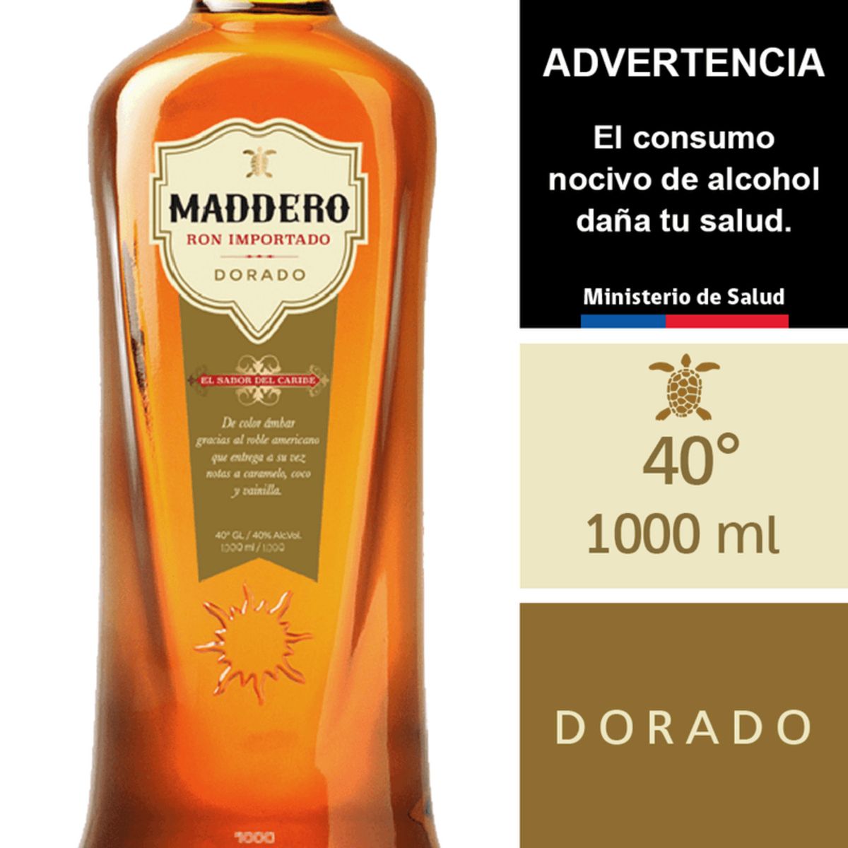 MADDERO - Ron Maddero Dorado 40º Gl