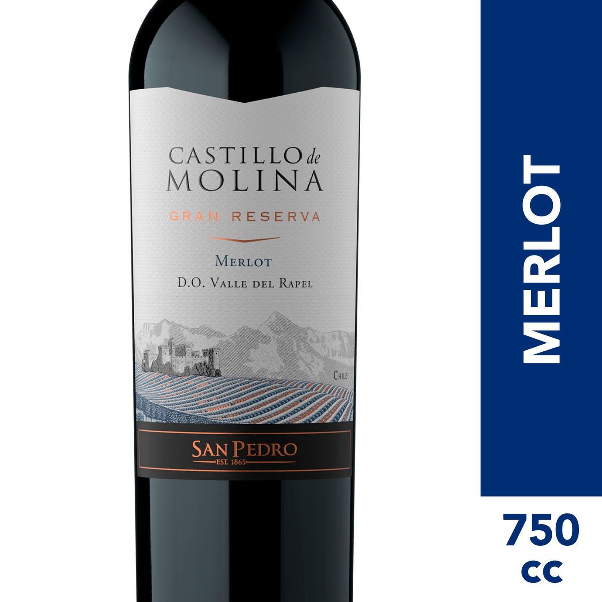 CASTILLO DE MOLINA - Vino Tinto Merlot Gran Reserva