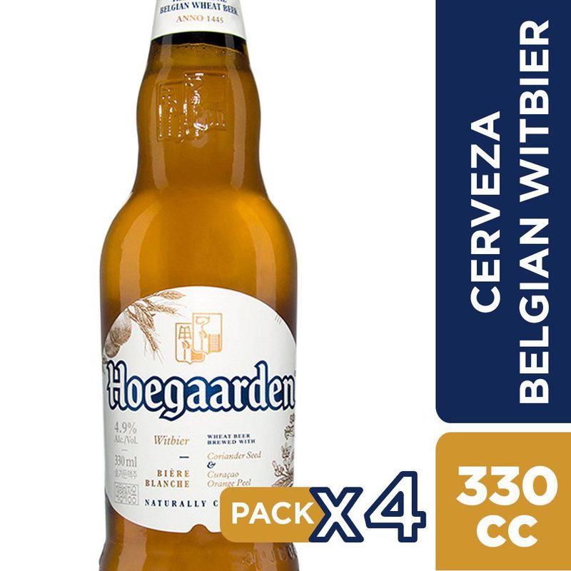 HOEGAARDEN - CERVEZA HOEGAARDEN BOTELLIN 330 4PACK