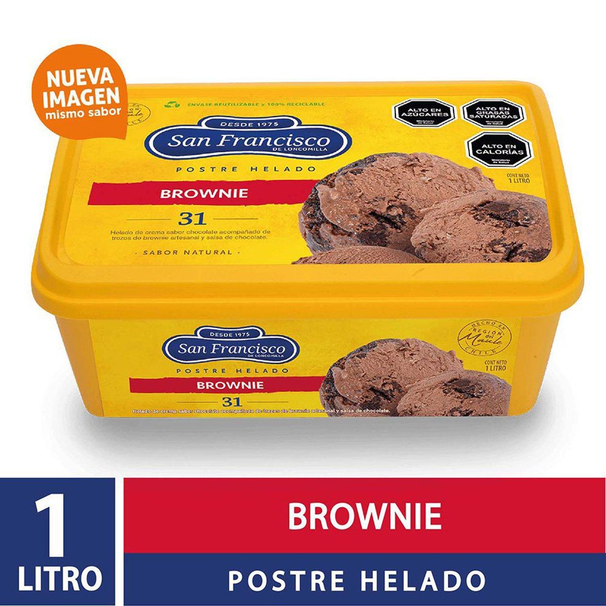 SAN FRANCISCO - POSTRE HELADO BROWNIE 1 LT.