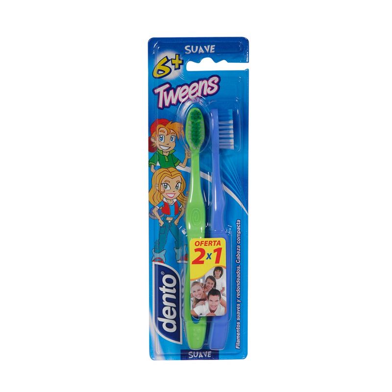 DENTO - Cepillo de Dientes Dento Tweens Suave 2 Un