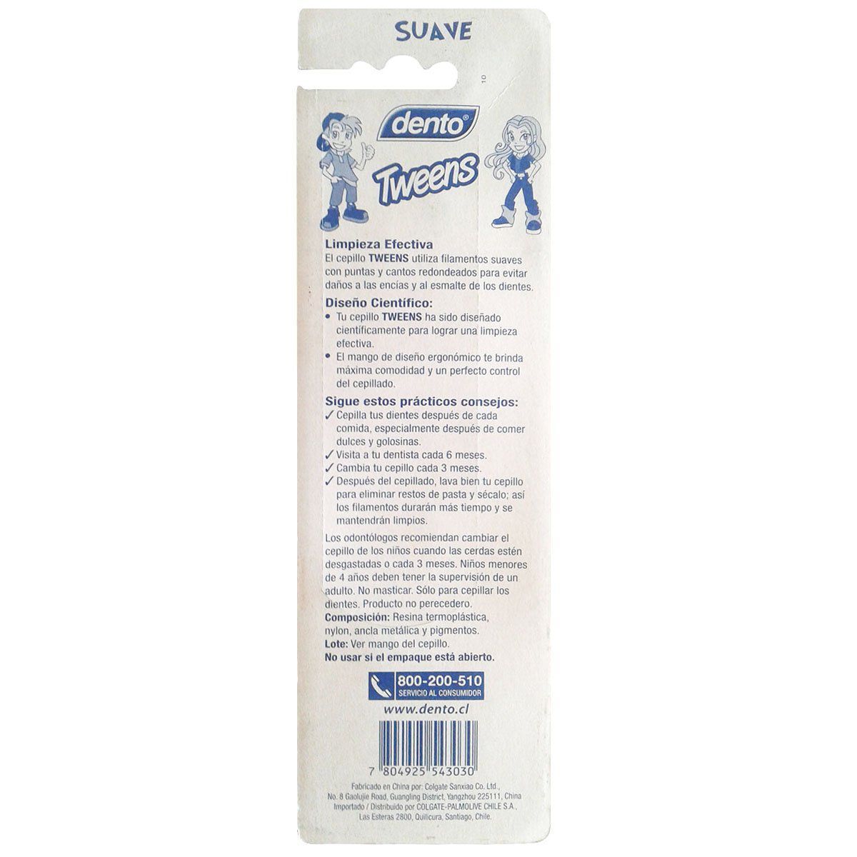 DENTO - Cepillo de Dientes Dento Tweens Suave 2 Un