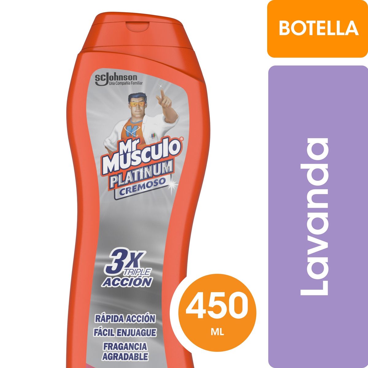 MR.MUSCULO - Limpiador de Baño Mr Músculo en Crema Lavanda 450 ml