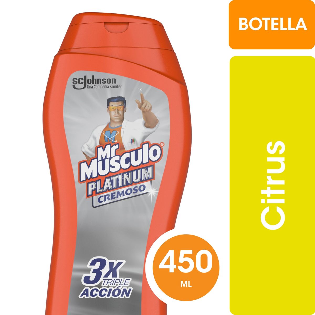  - Limpiador Mr Músculo Platinum Crema Citrus 450 ml