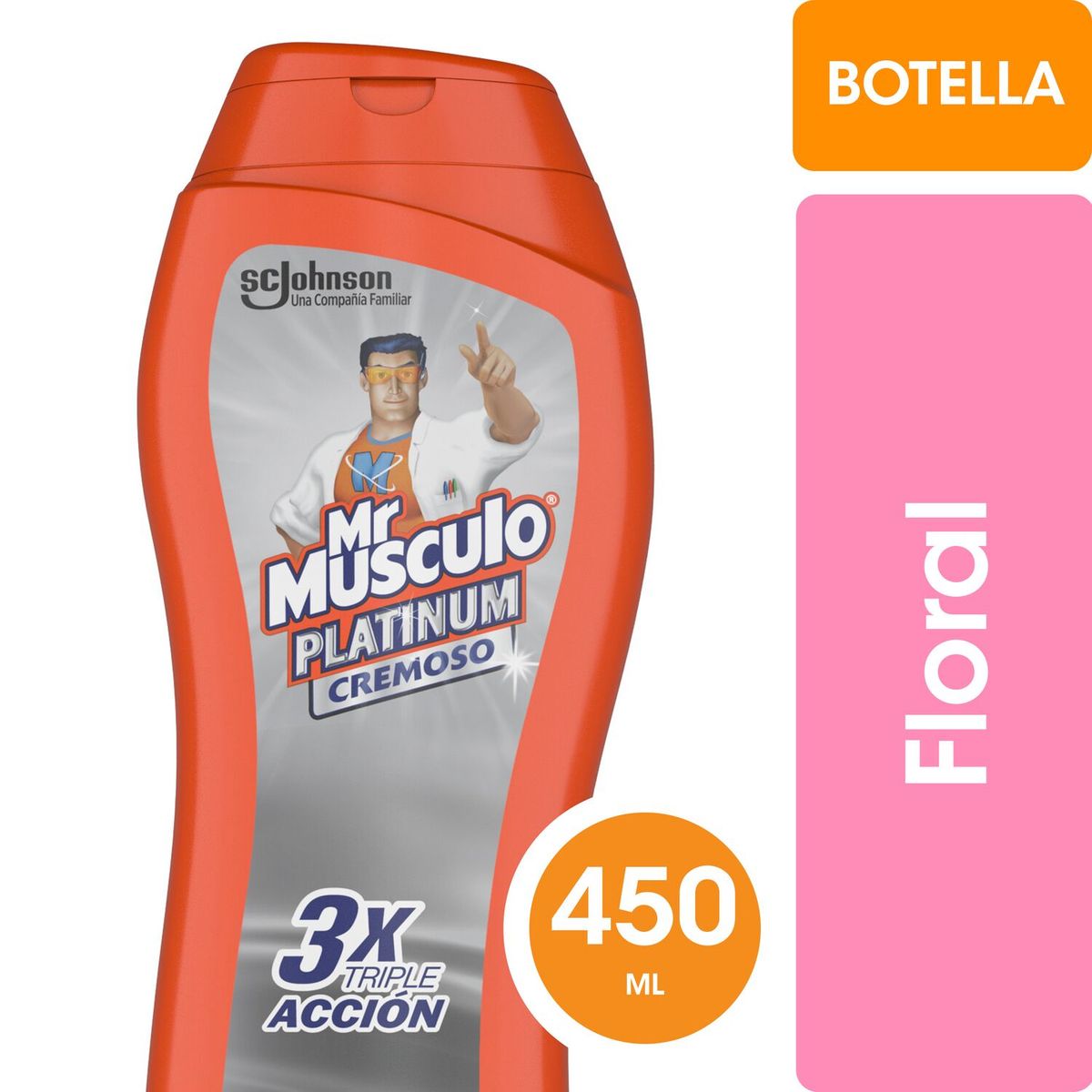  - Limpiador Mr Músculo Platinum Crema Floral 450 ml