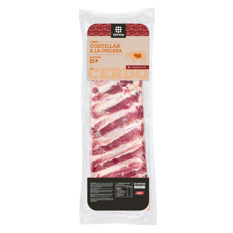 TOTTUS - Costillar a la Chilena Aliñado Peso Variable