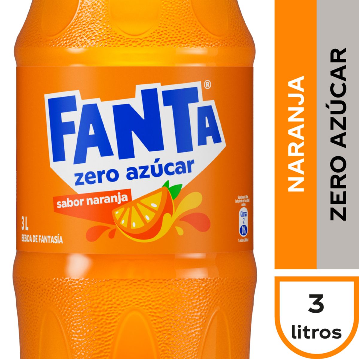 FANTA - Bebida Fanta Zero Azúcar 3 L