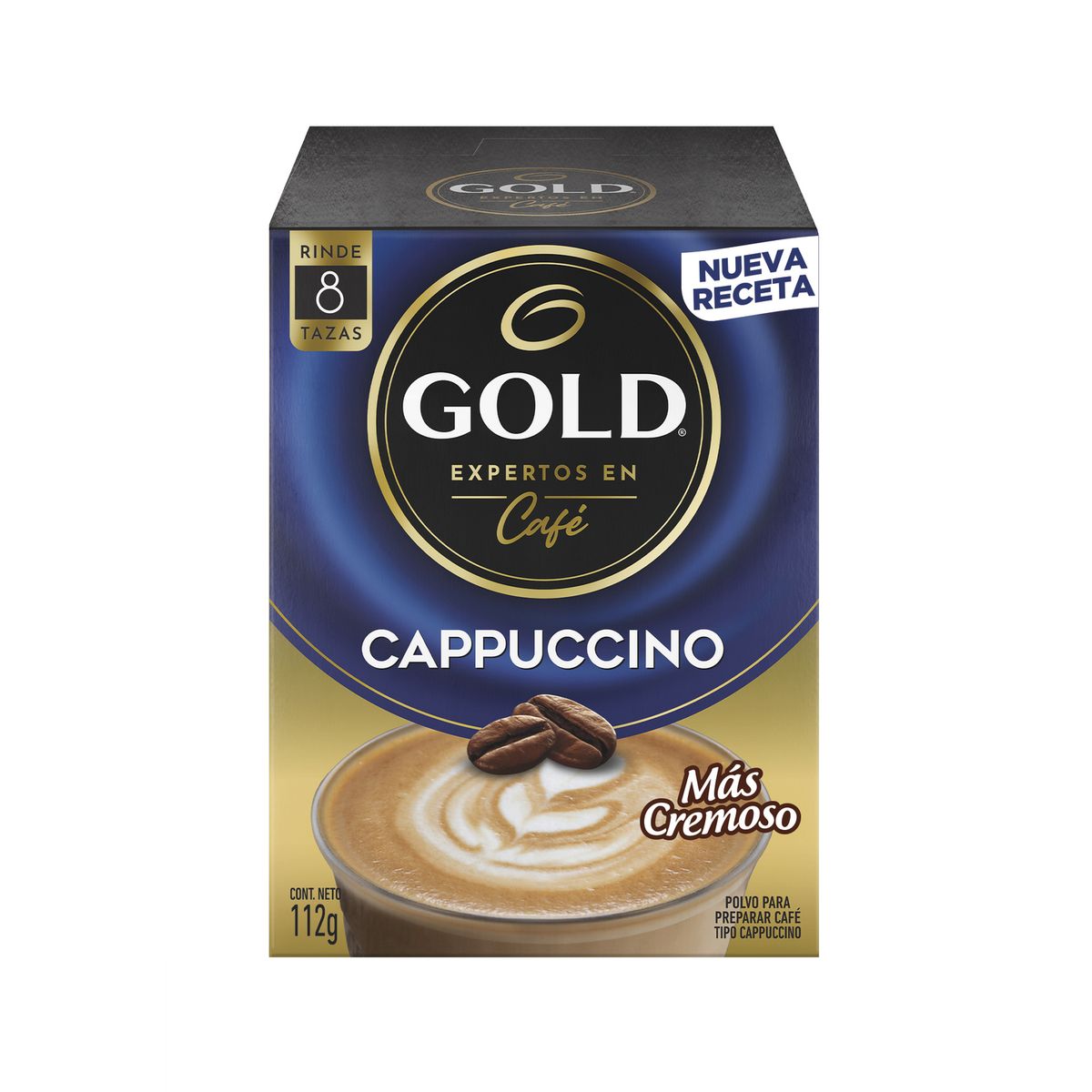 GOLD - Café Instantáneo Gold Sabor Capuccino 8 Un