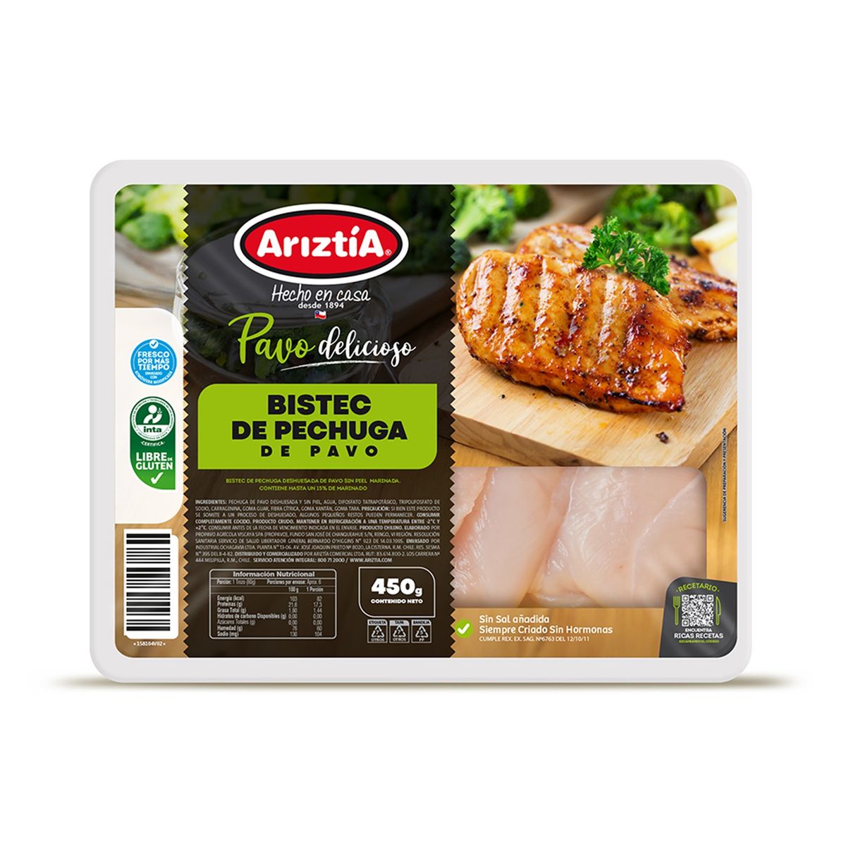 ARIZTIA - Bistec de Pechuga Pavo