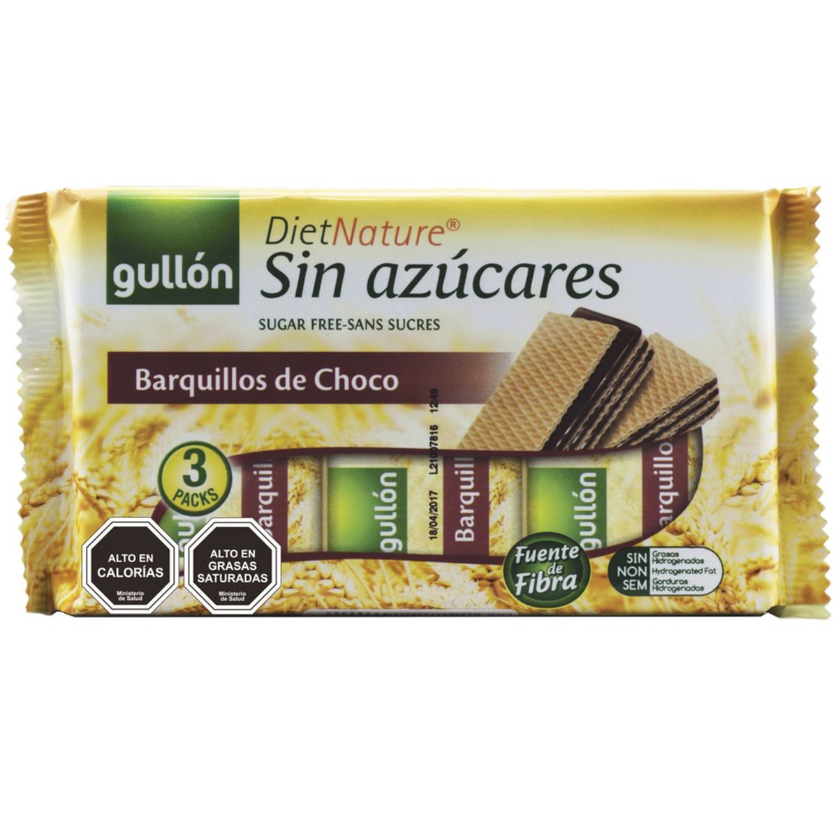 GULLON - Galleta Oblea Chocolate Sin Azúcar Gullon 180 g