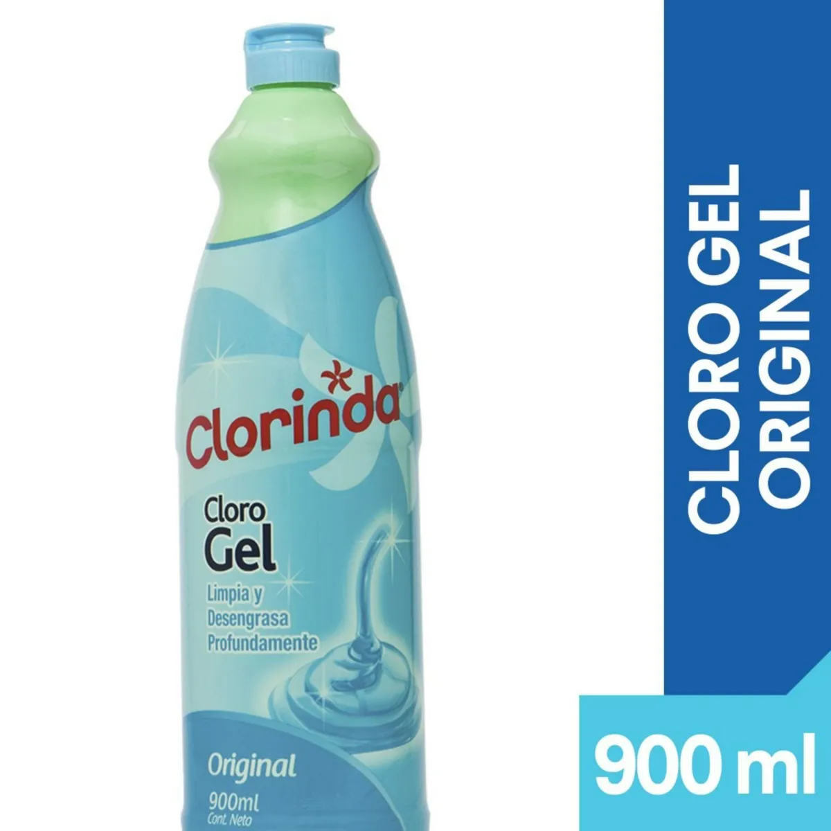 CLORINDA - Cloro en Gel Clorinda Original (Botella) 900 ml