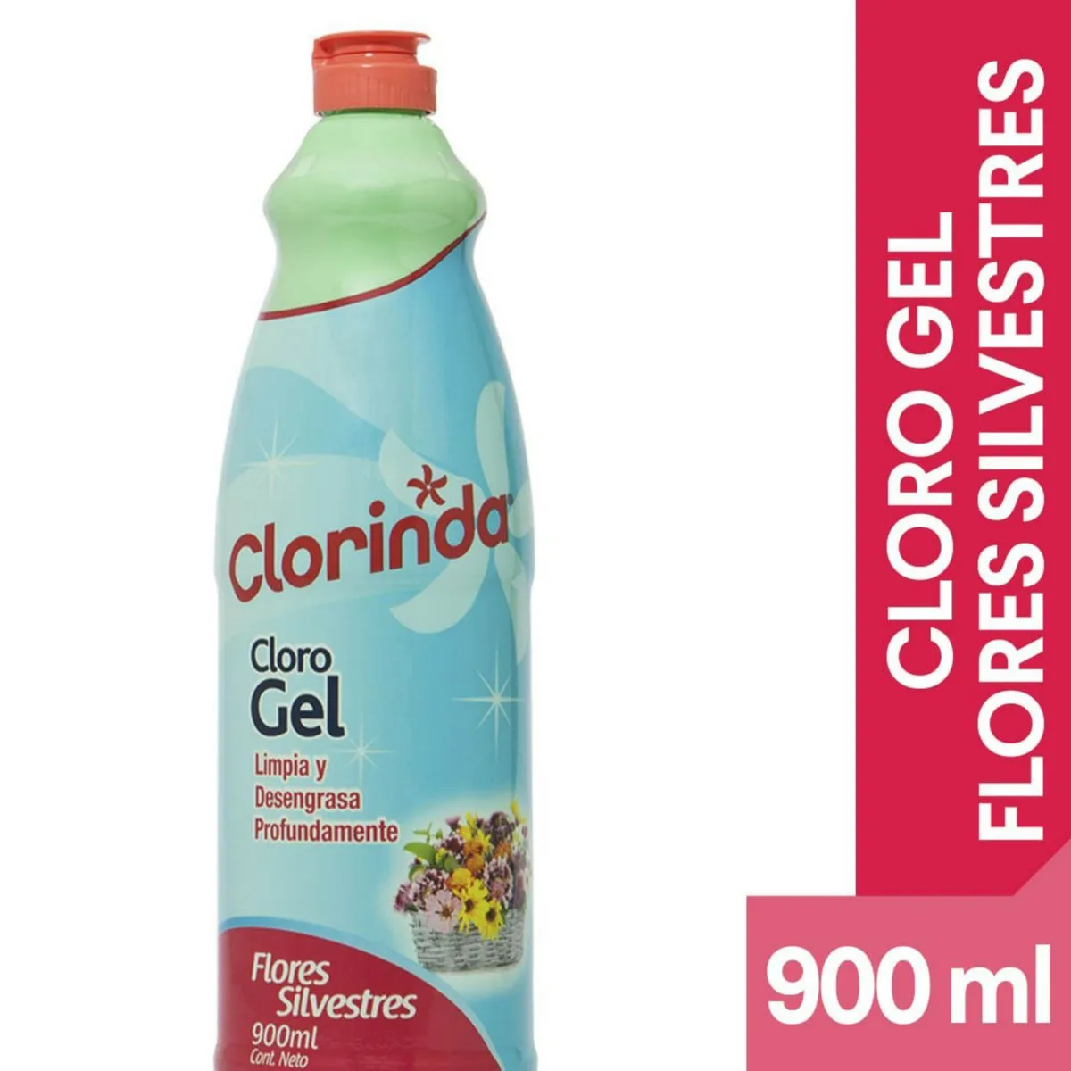 CLORINDA - Cloro en Gel Clorinda Flores Silvestre Botella 900 ml