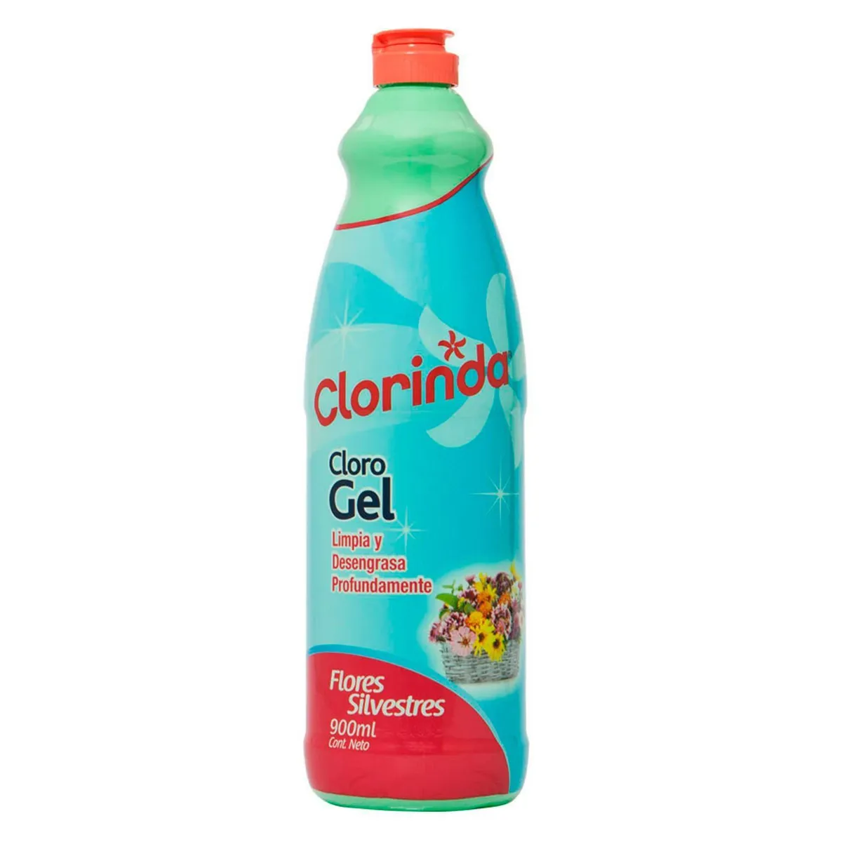 CLORINDA - Cloro en Gel Clorinda Flores Silvestre Botella 900 ml
