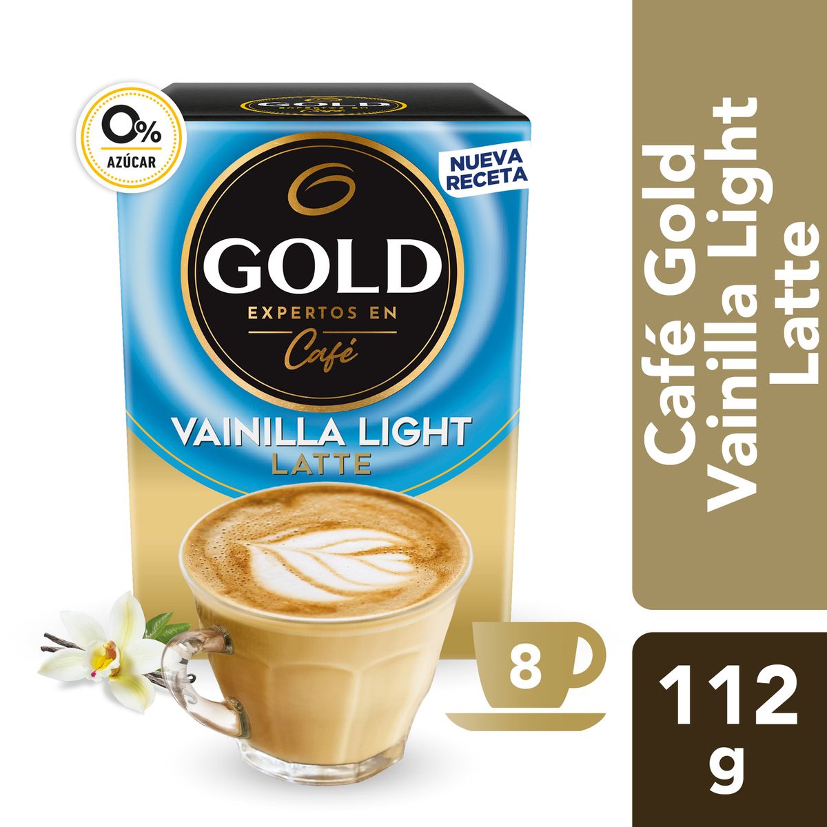 GOLD - Café Tentaciones Vainilla Light 8 Sobres