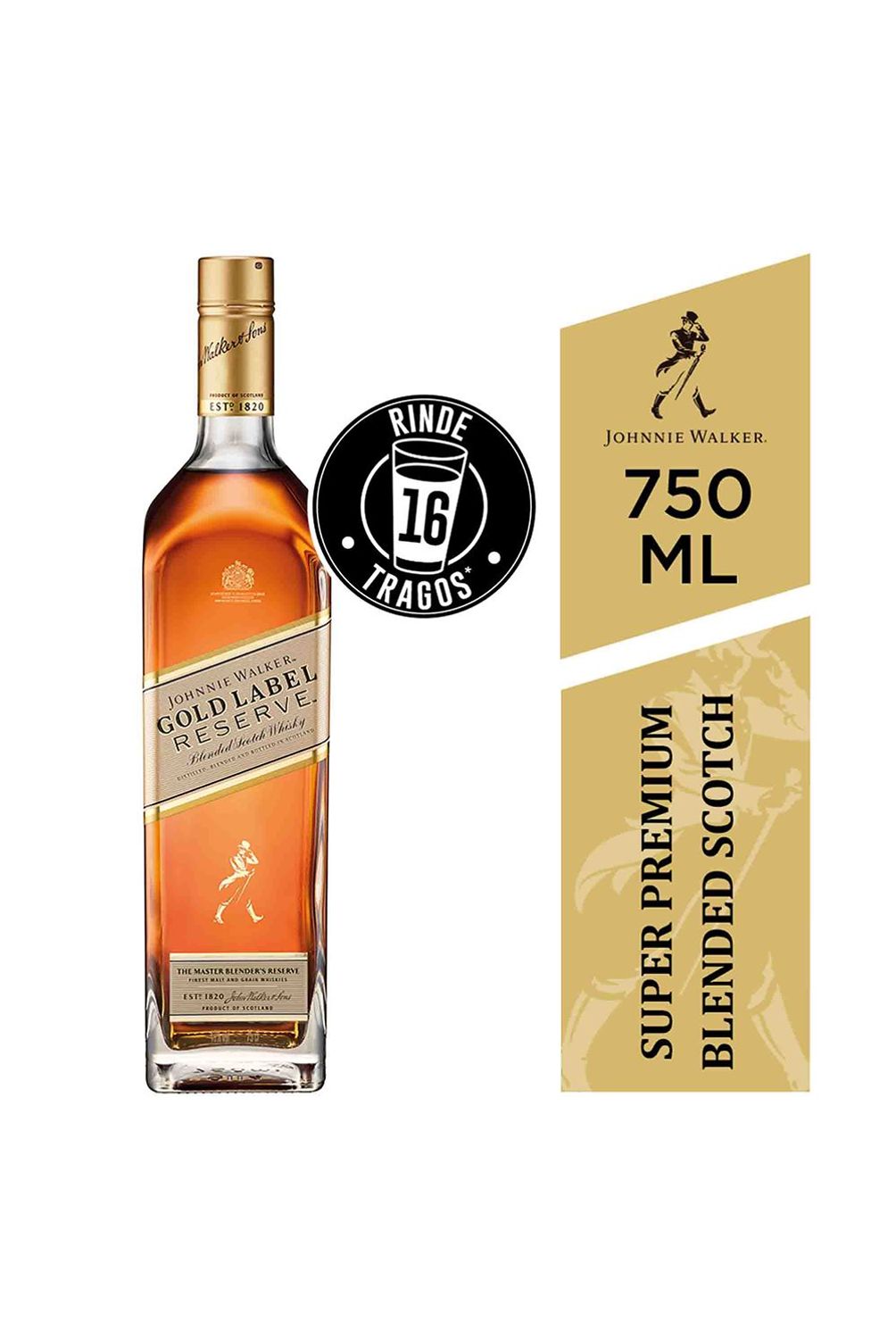 Whisky Johnnie Walker Gold Label Reserva Blended Scotch 40° 750 ml