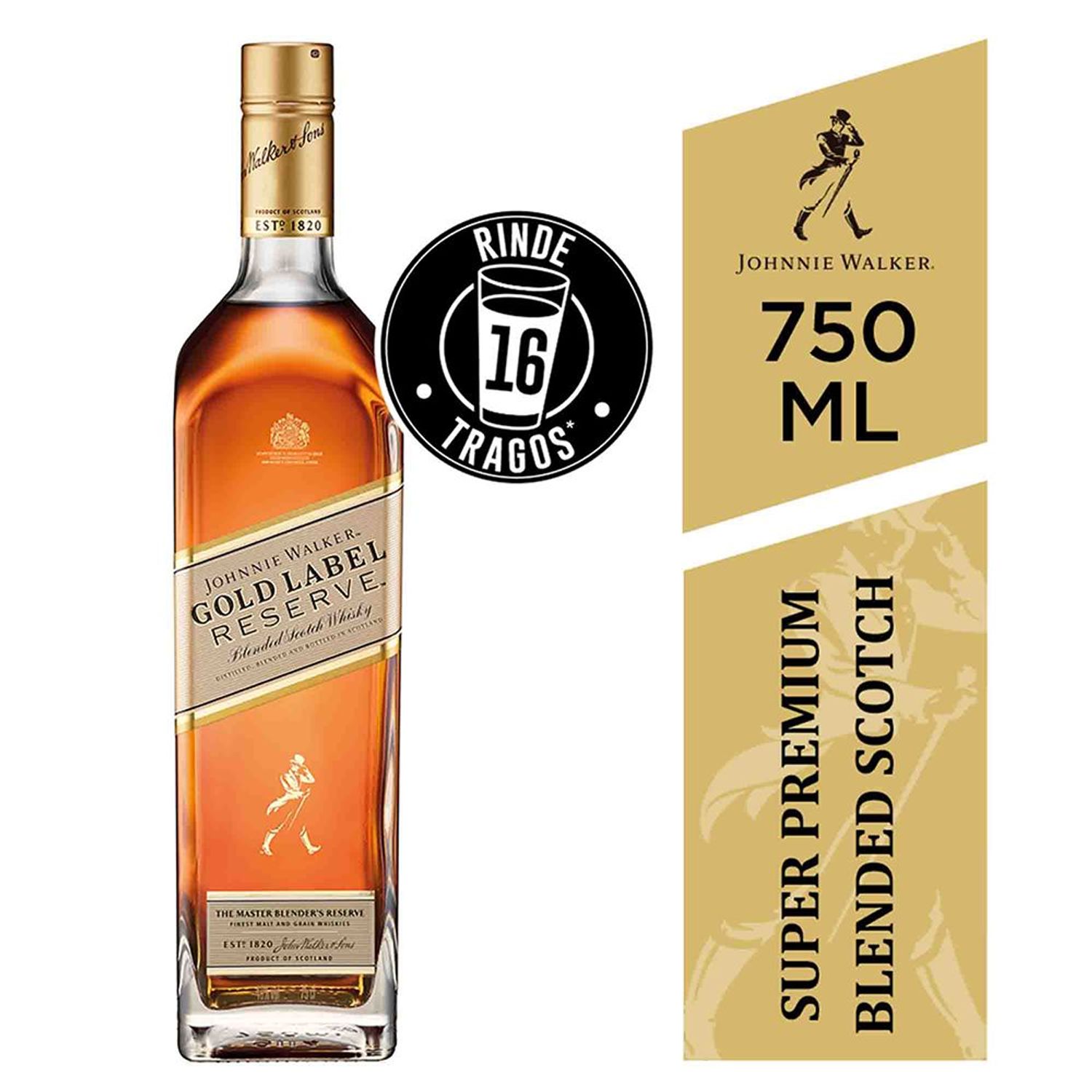 Whisky Johnnie Walker Gold Label Reserva Blended Scotch 40° 750 ml