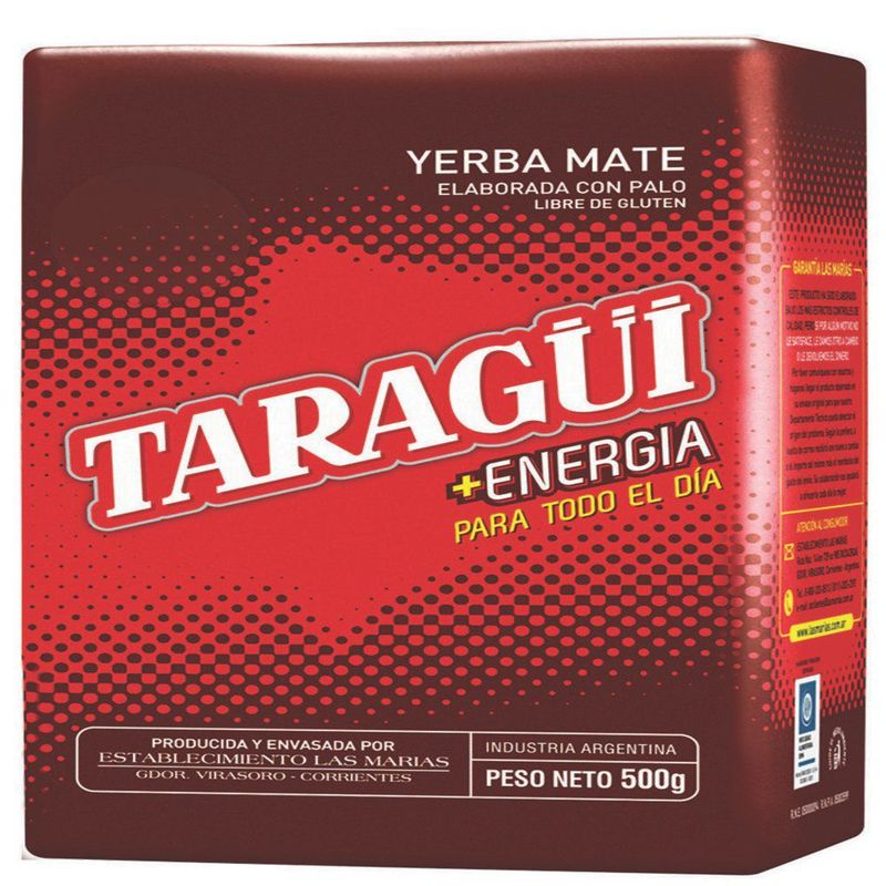 TARAGUI - YERBA MATE  ENERGIA TARAGUI 500 GR.