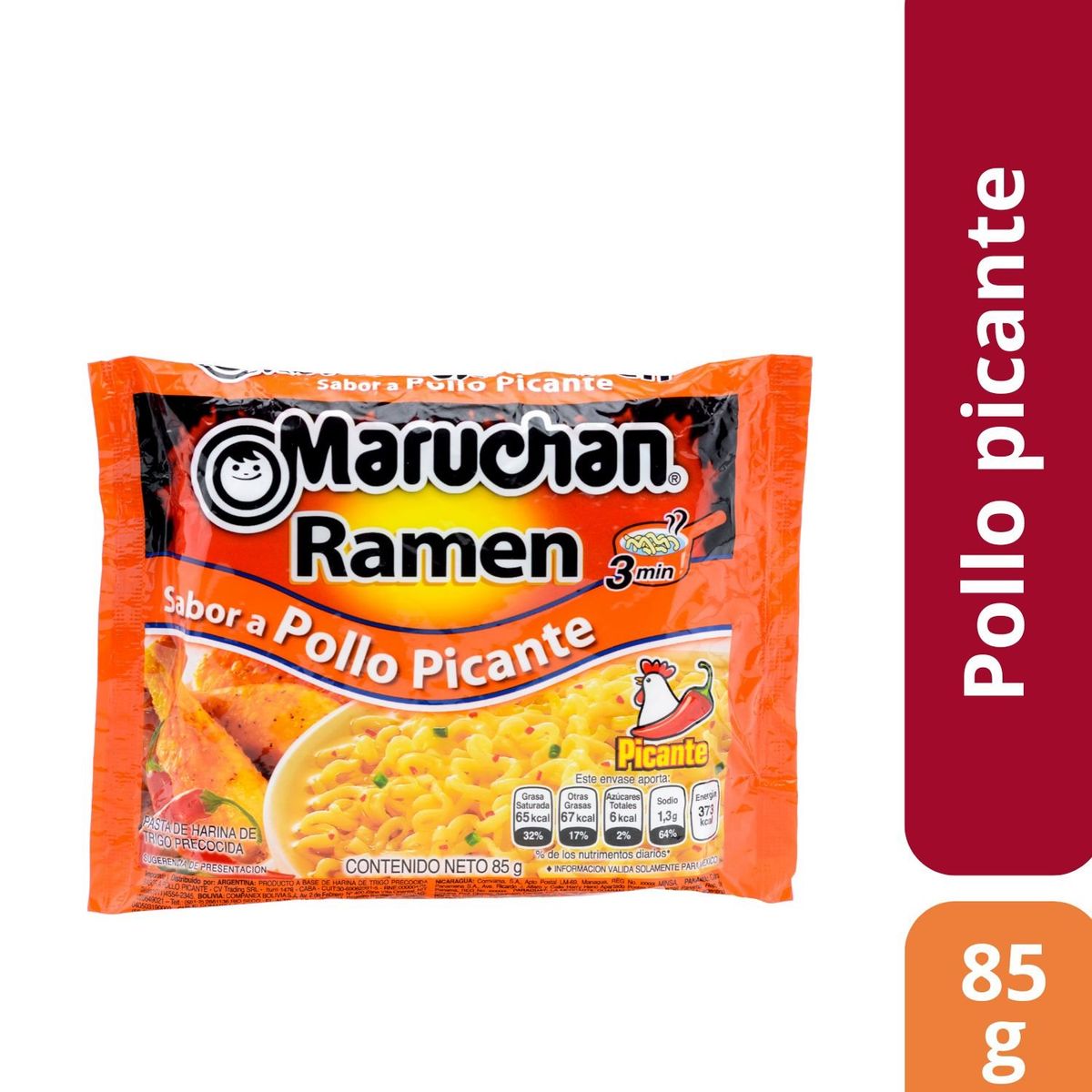 MARUCHAN - FIDEO RAMEN MARUCHAN POLLO PICANTE 85 G