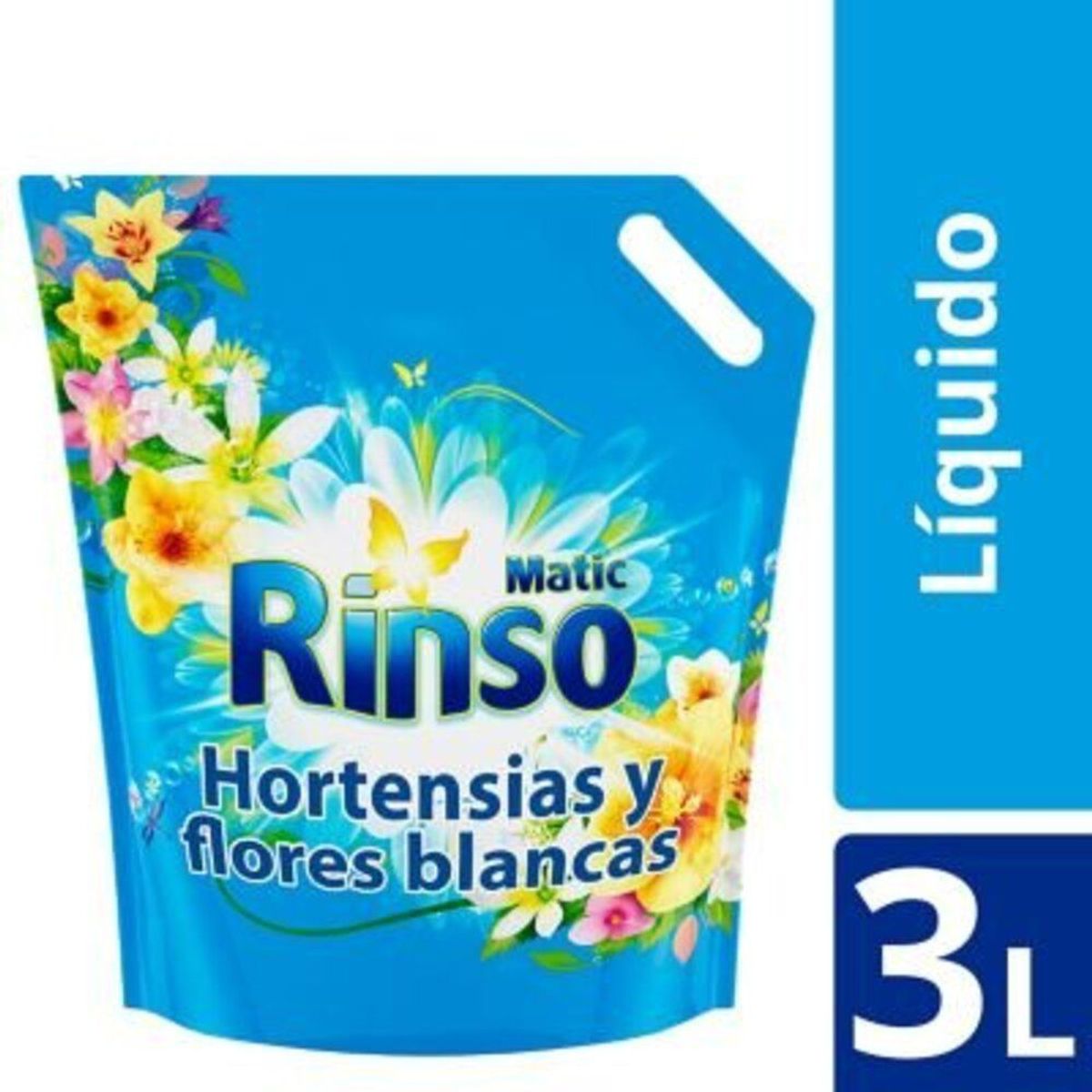 RINSO - Detergente Líquido Doypack Hortensias y Flores Rinso 3 lt