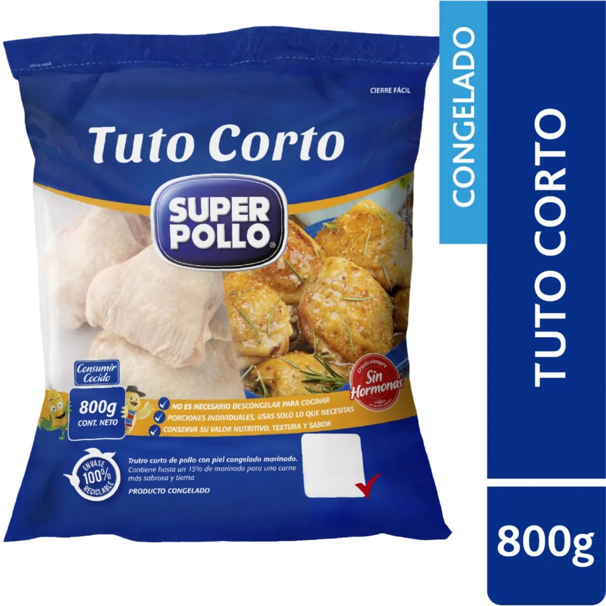 SUPER POLLO - Tuto Corto de Pollo Congelado Super Pollo 800 g