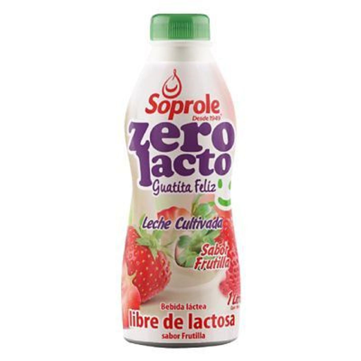 SOPROLE - Leche Cultivada Zerolacto Sabor Frutilla