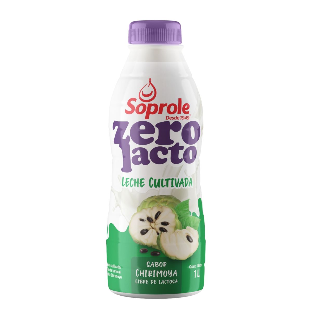SOPROLE - Leche Cultivada Zerolacto Sabor Chirimoya