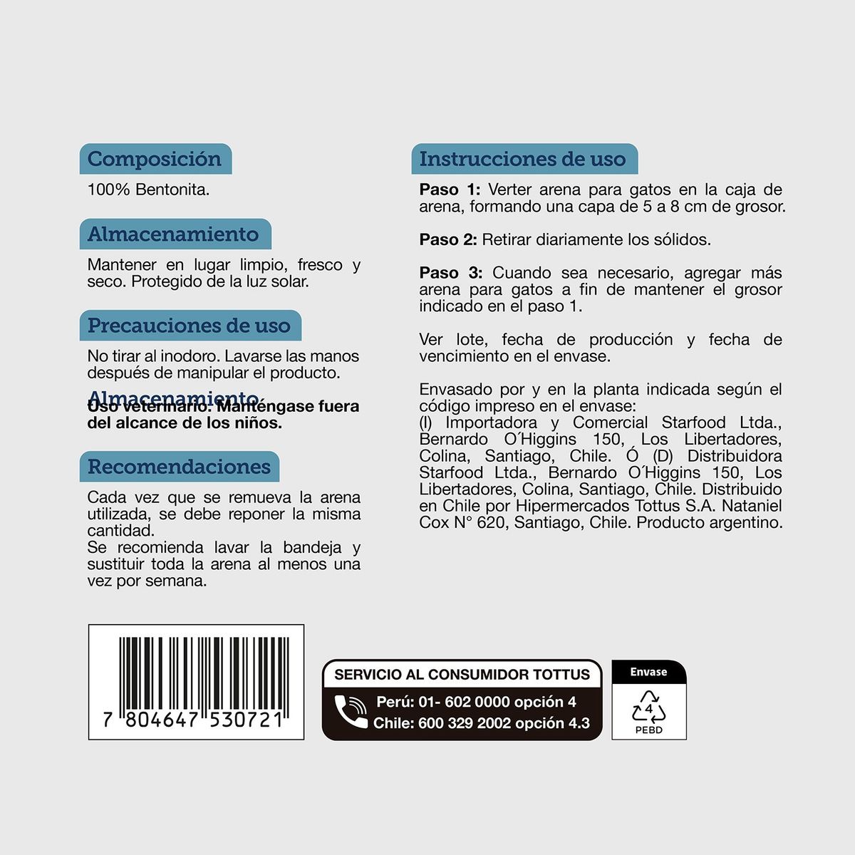 TOTTUS - Arena Sanitaria Gatos