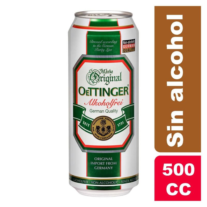 OETTINGER - CERVEZA LATA S ALCOHOL OETTINGER 500 CC