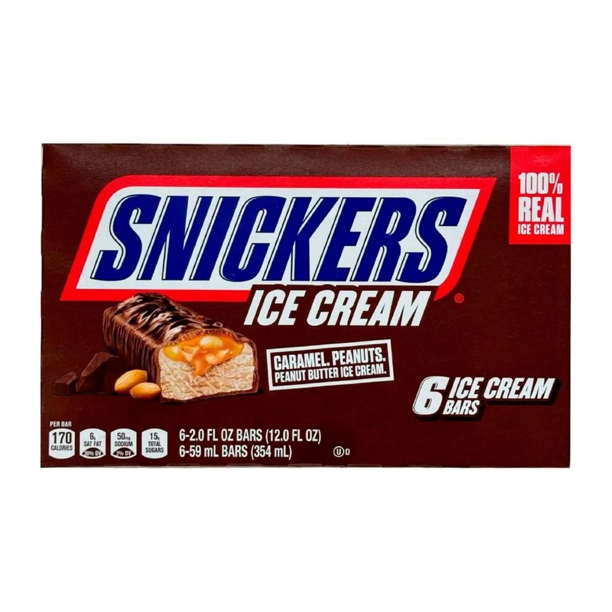 SNICKERS - Helado Multipack Barra Snickers 6 Un x 59 ml