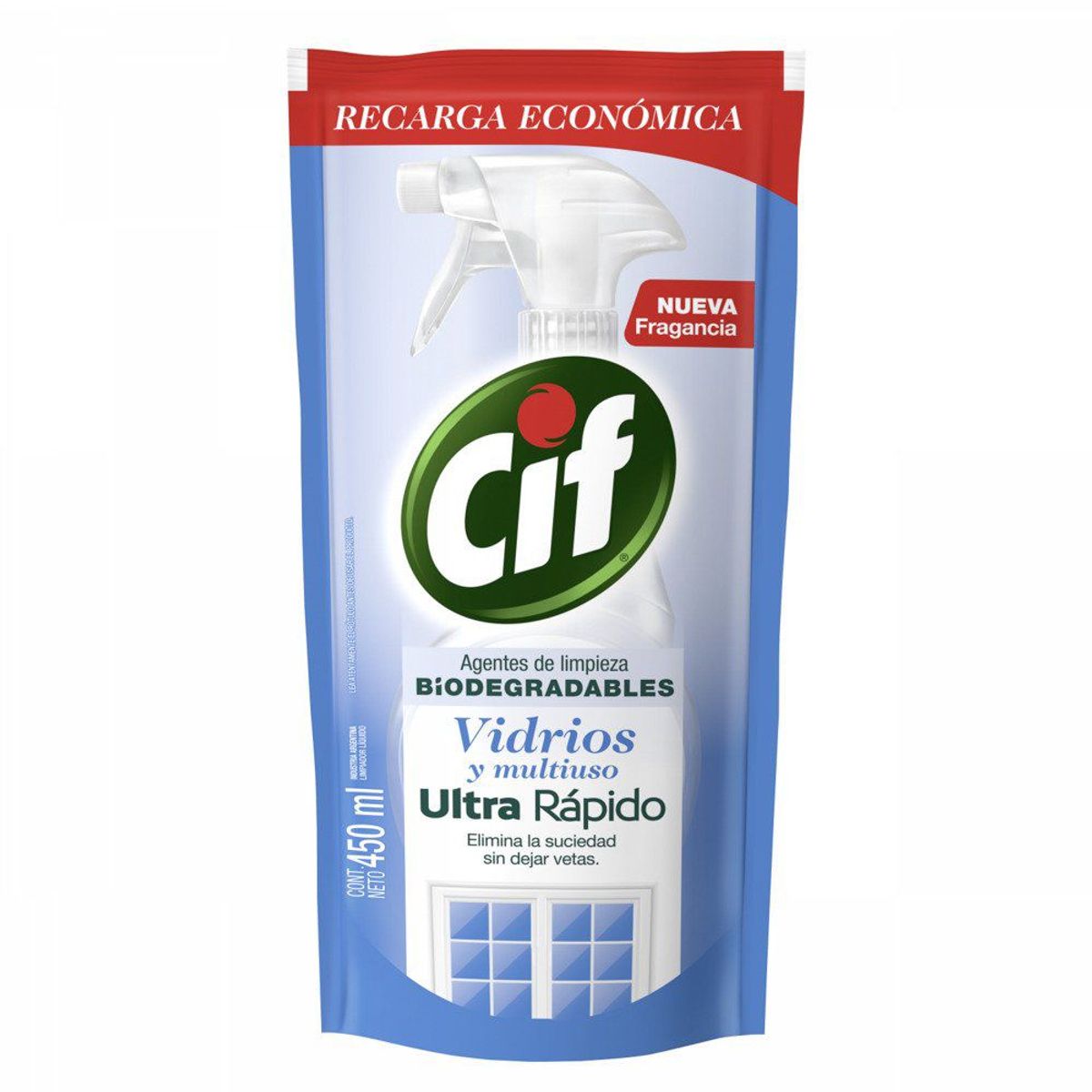 CIF - Limpiador Doypack Vidrios Recarga