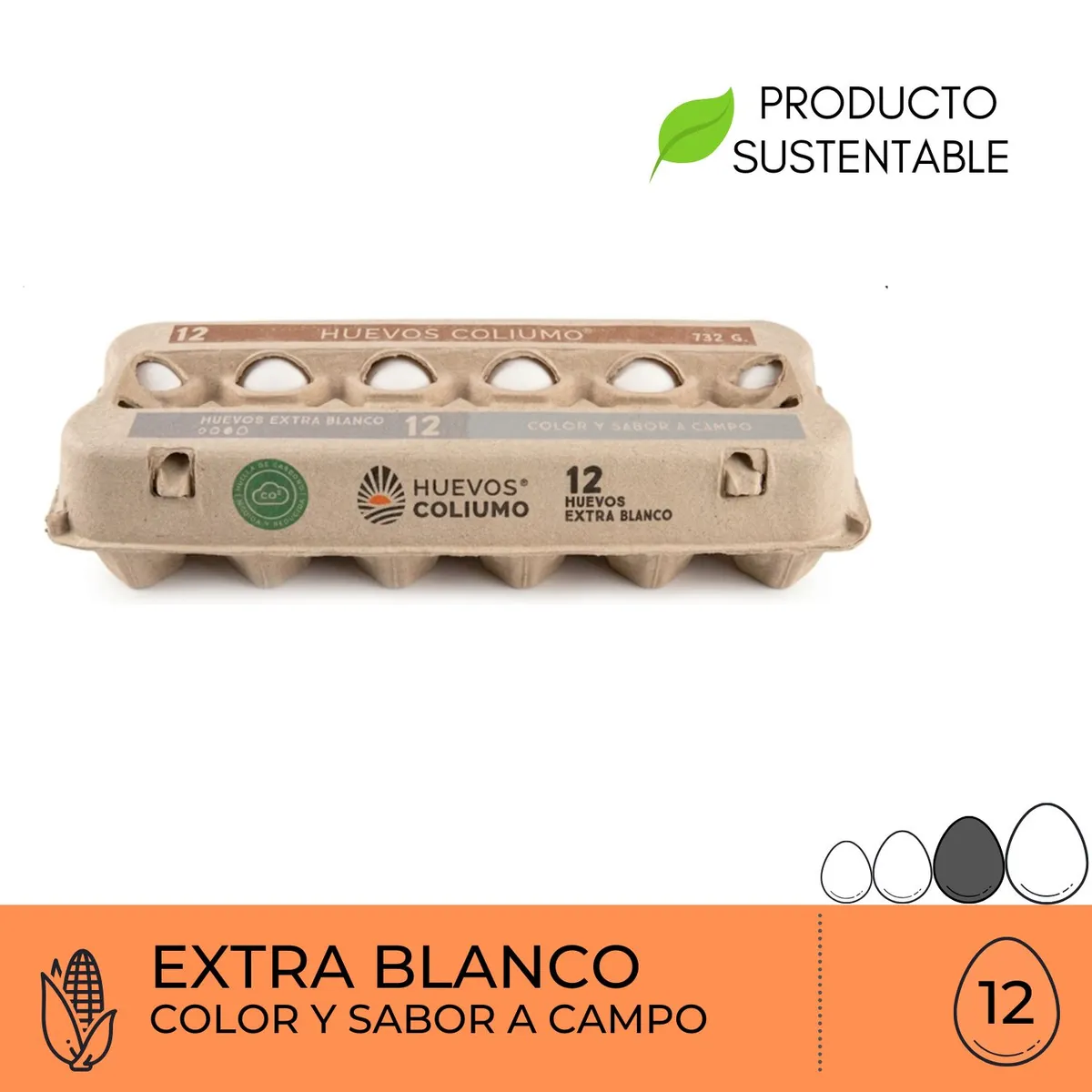 COLIUMO - HUEVO EXTRA BLANCO 12 UN COLIUMO