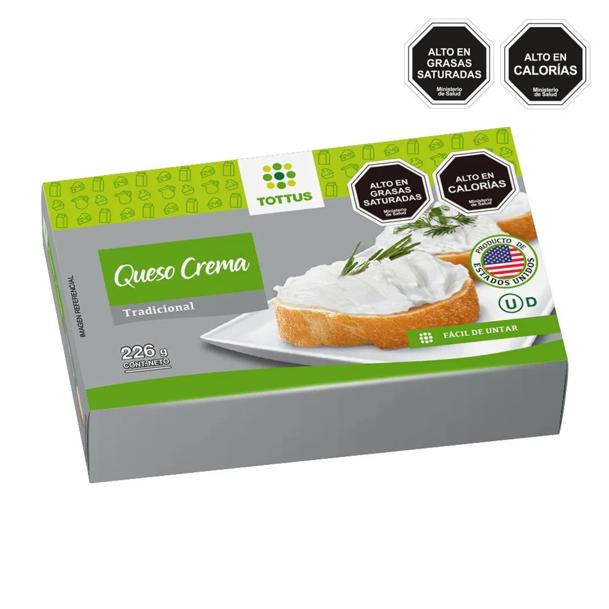 TOTTUS - Queso Crema Suave Tottus 226 g