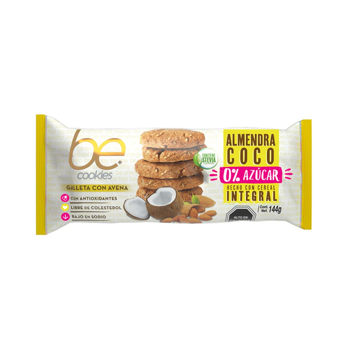 BE COOKIES - Galletas Almendra Be Cookies Sin Azúcar 144 g