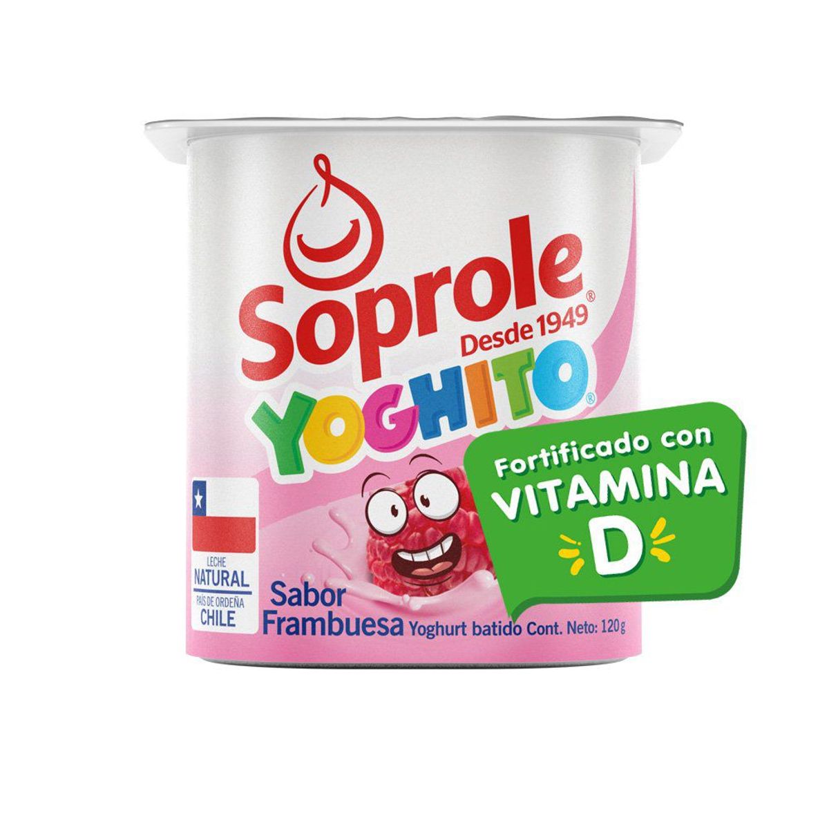 SOPROLE - Yoghurt Batido Yoghito Sabor Frambuesa