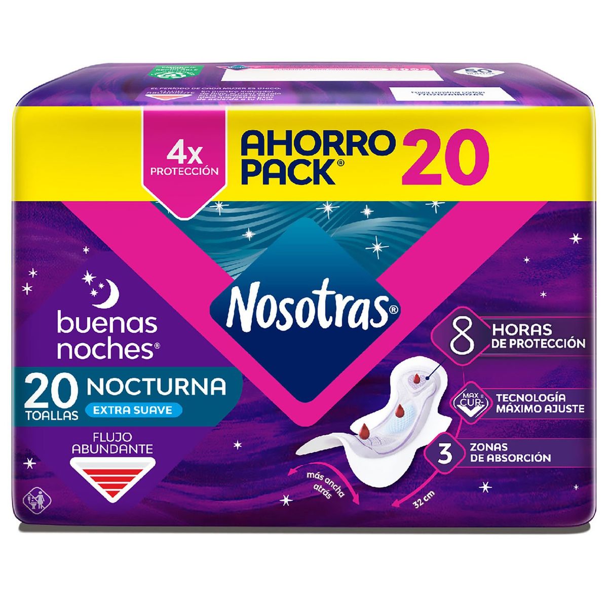 NOSOTRAS - Toalla Higiénica Nocturna Normal