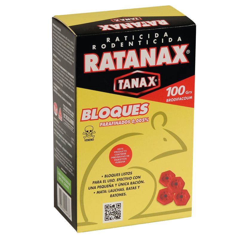 TANAX - Raticida en Bloques Ratanax 100 g