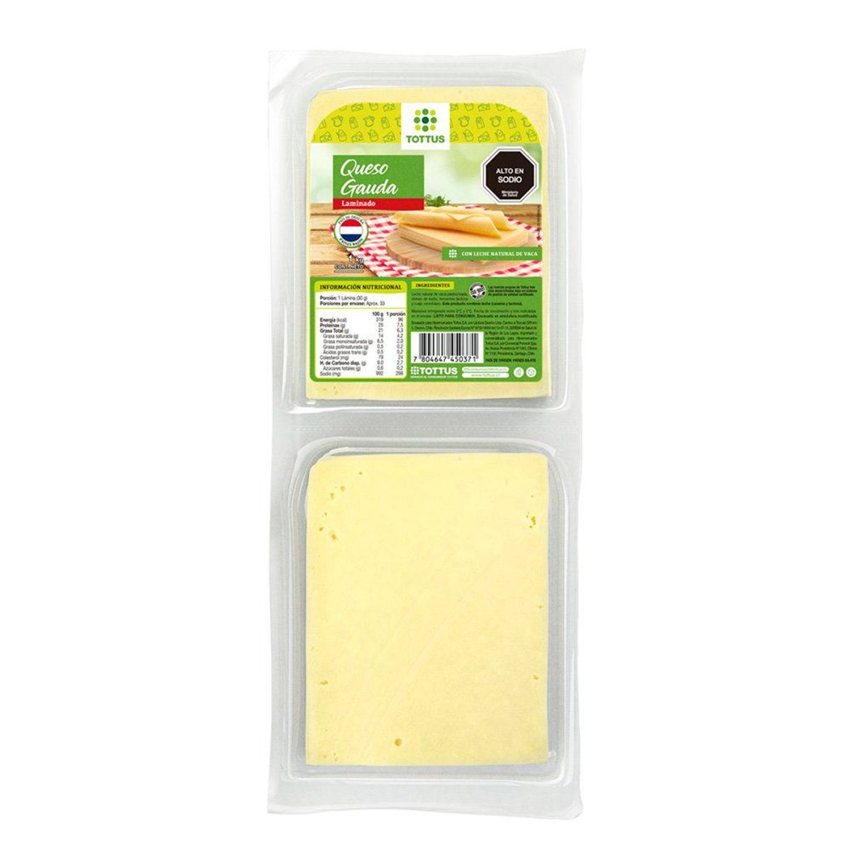 TOTTUS - Queso Gauda Laminado Granel