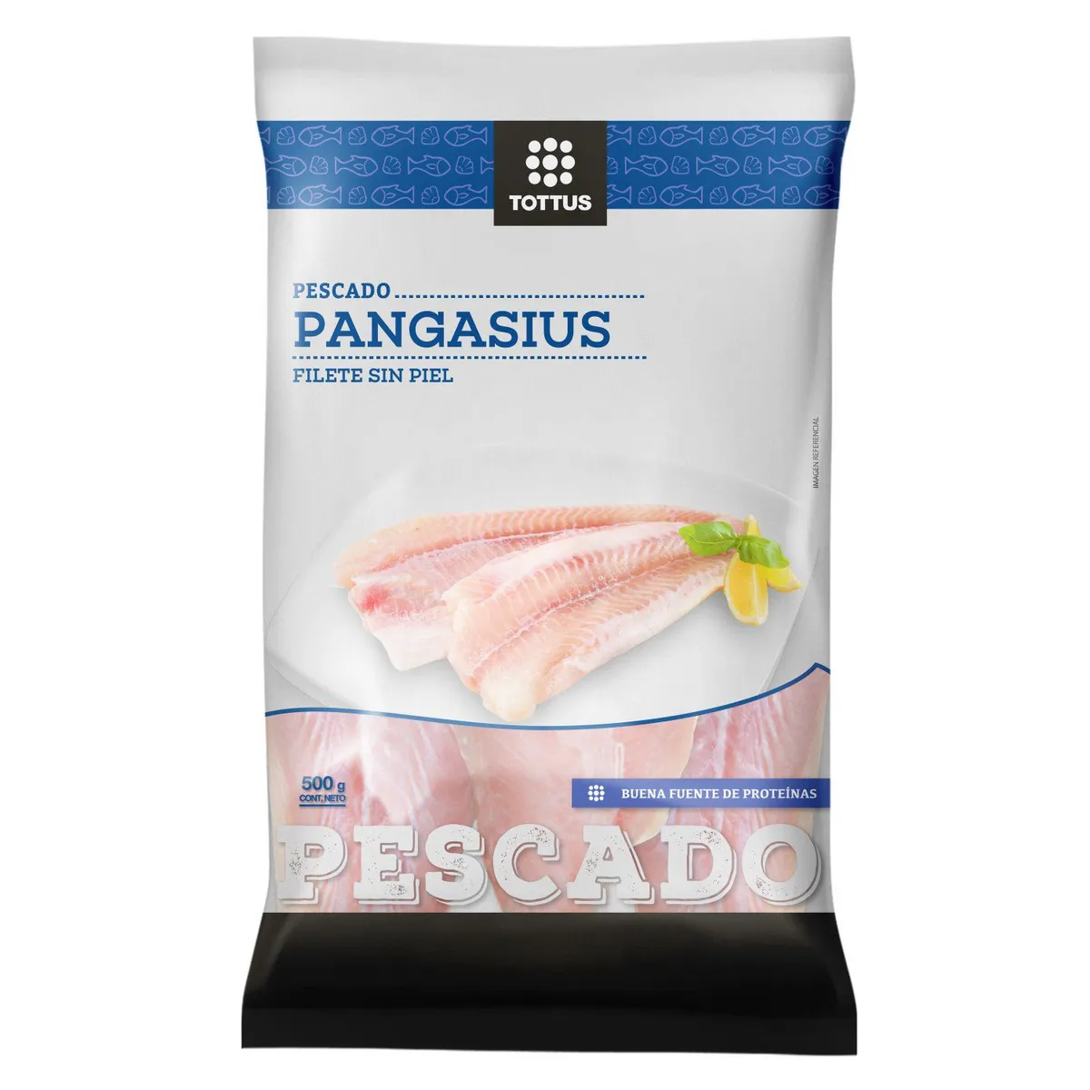 TOTTUS - Filetes de Pangasius Sin Piel Congelados Tottus 500 g