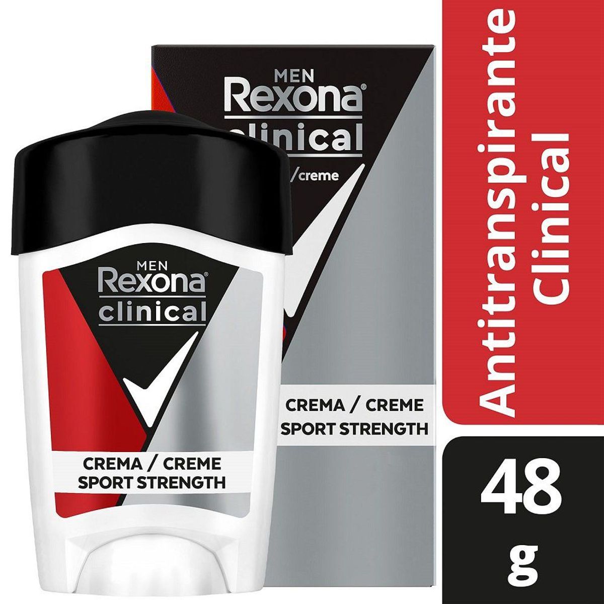 REXONA - Desodorante en Barra Masculino Rexona Clinical Sport Strenght 48 g