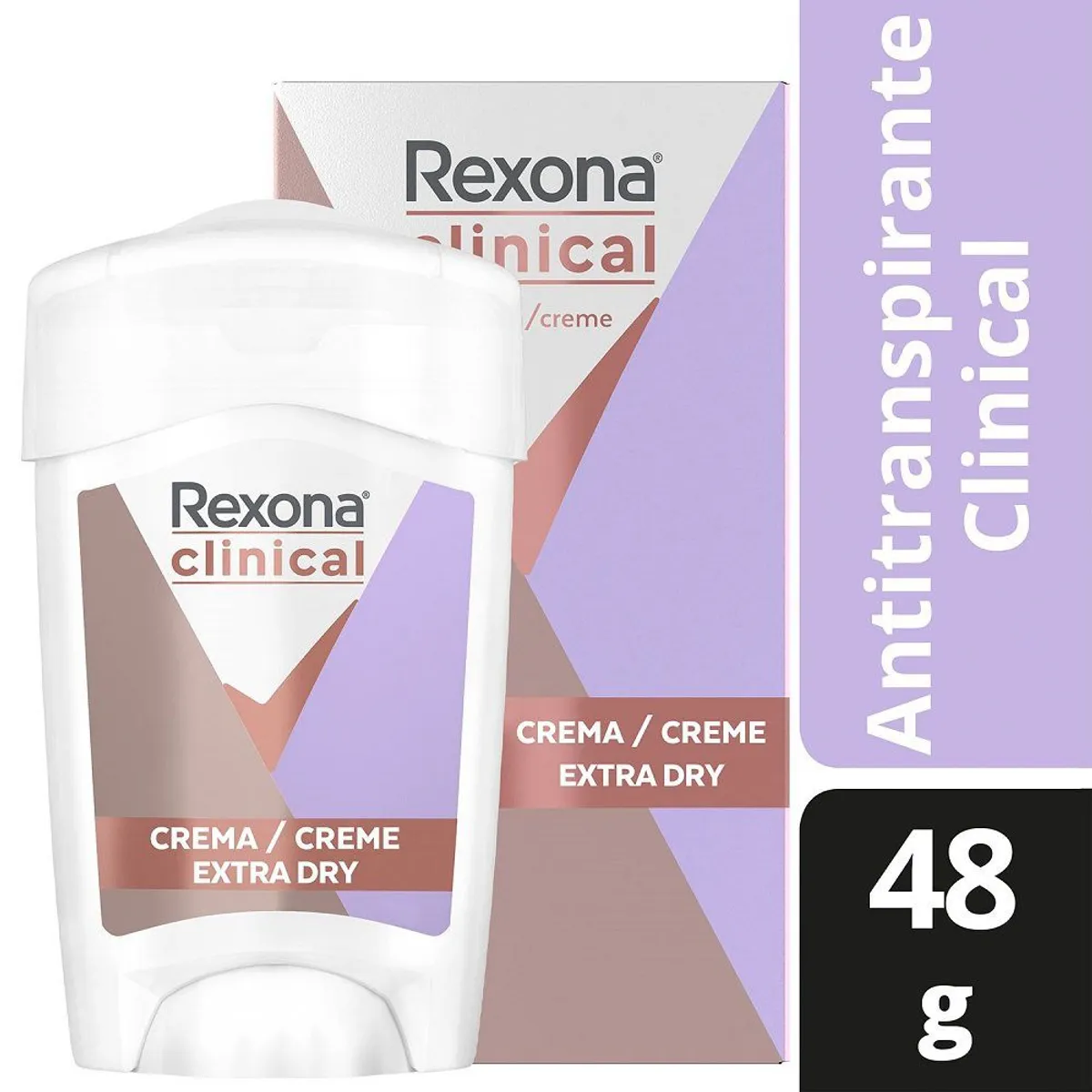 REXONA - Desodorante en Barra Femenino Rexona Clinical Extra Dry 48 g