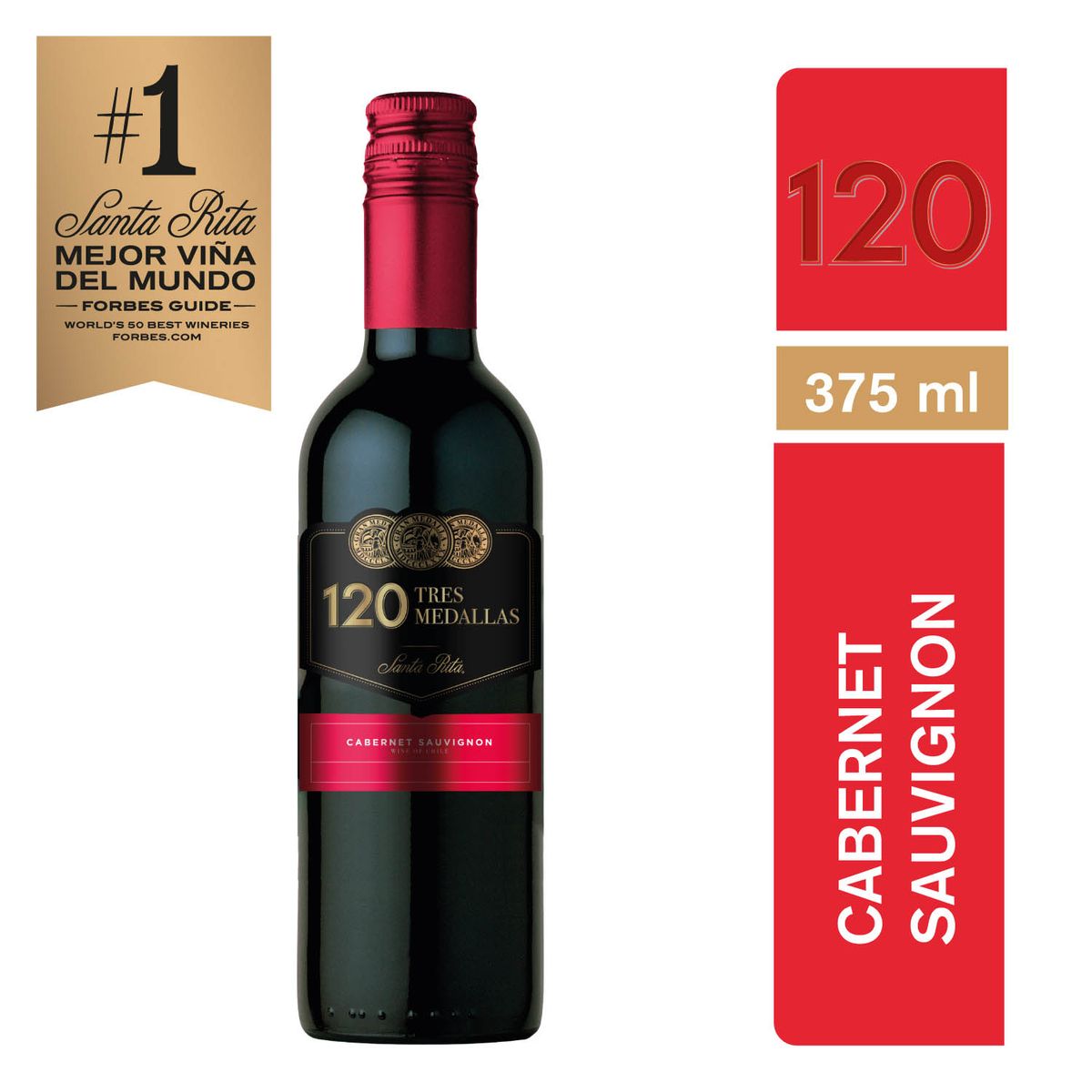 3 MEDALLAS - Vino Tinto 120 Tres Medallas Cabernet Sauvignon 12.5° 375 ml
