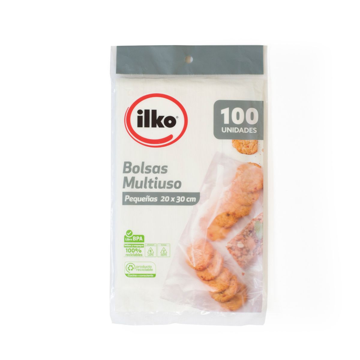 VIRUTEX - Bolsas Multiuso Pequeñas Ilko 20 x 30 cms 100 Un