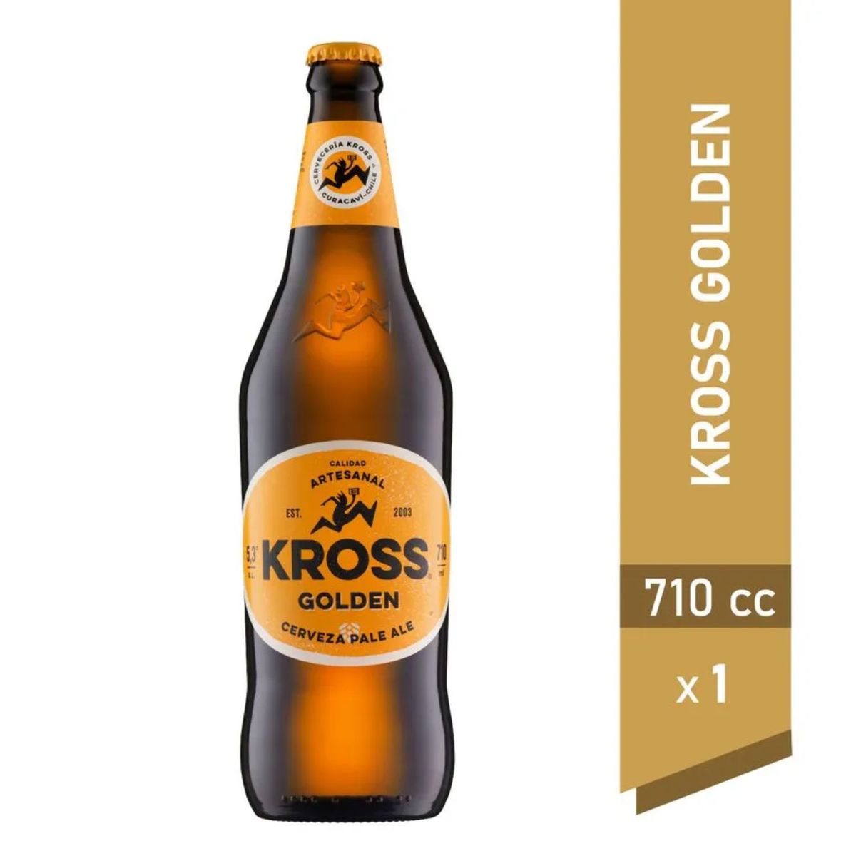 KROSS - Cerveza Artesanal Kross Golden Pale Ale Botella 5.3° 710 ml