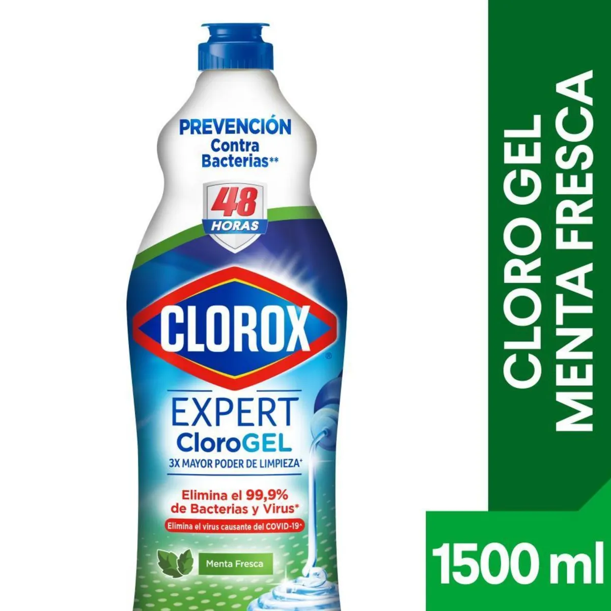 CLOROX - Cloro en Gel Clorox Menta Fresca Botella 1.5 Lt
