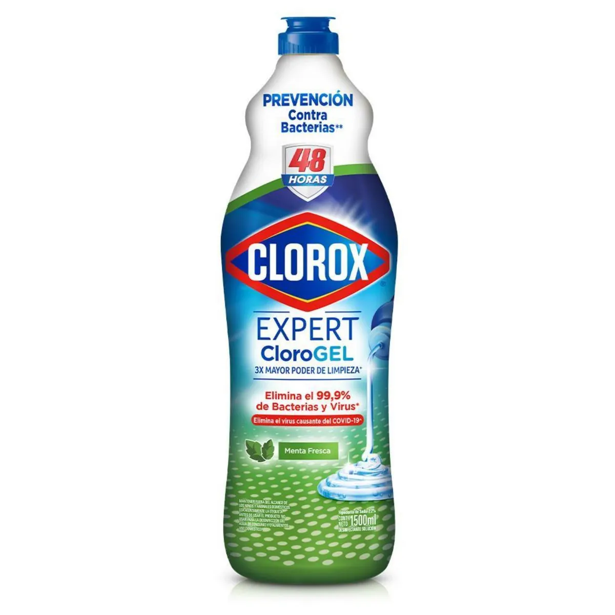 CLOROX - Cloro en Gel Clorox Menta Fresca Botella 1.5 Lt