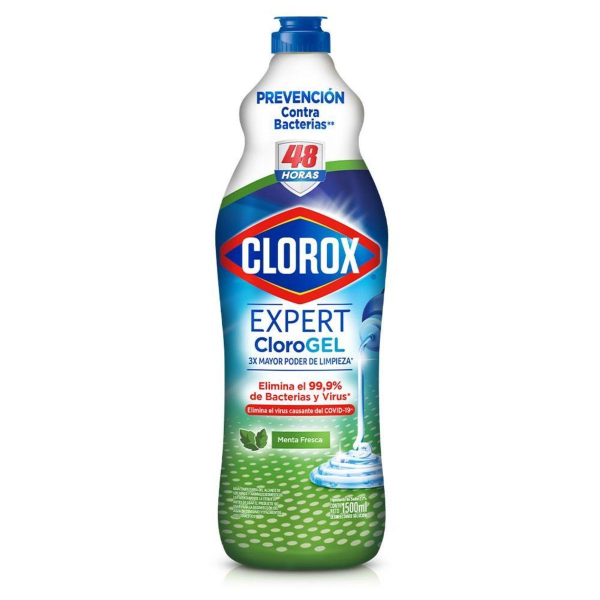 CLOROX - Cloro en Gel Clorox Menta Fresca Botella 1.5 Lt