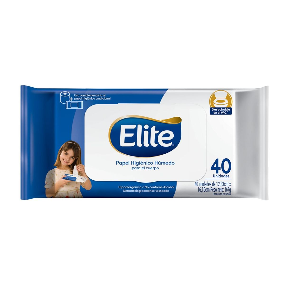 ELITE - Papel Higiénico Húmedo Elite 40 Un