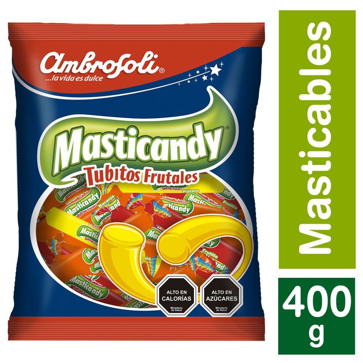AMBROSOLI - Caramelos Masticandy Tubitos Frutales Ambrosoli 400 g