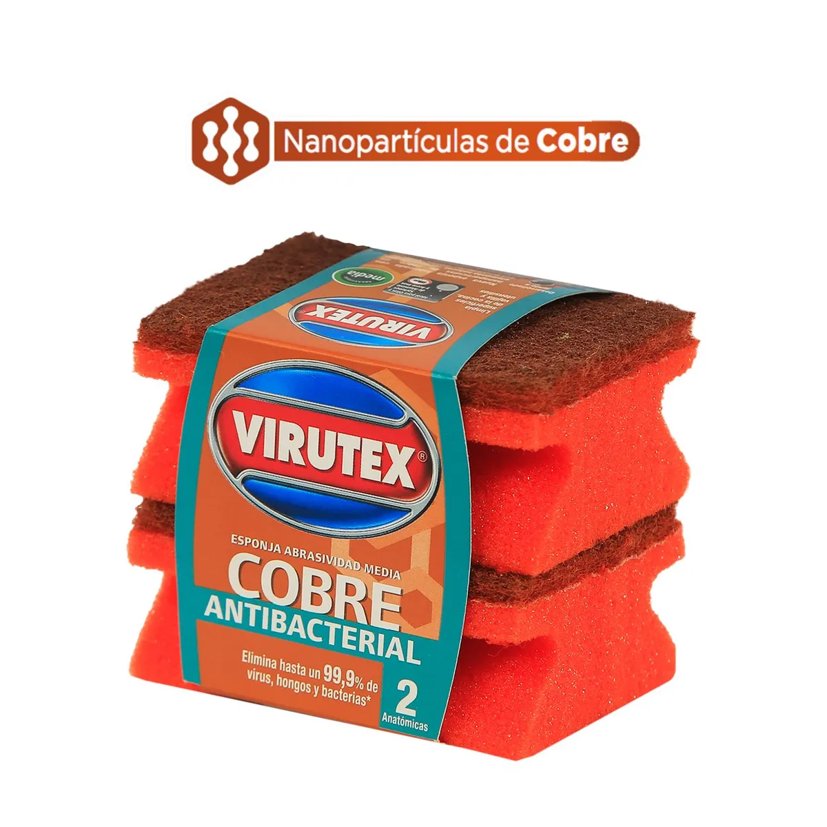 VIRUTEX - Esponja Acanalada Cobre Virutex 2 Un