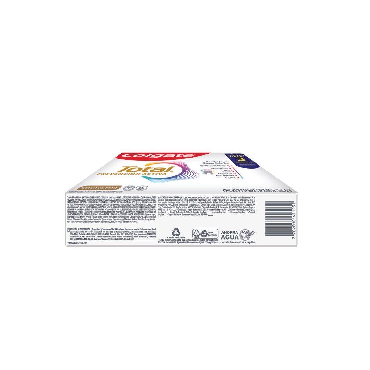 COLGATE - Pasta de Dientes Total 12 Clean Mint